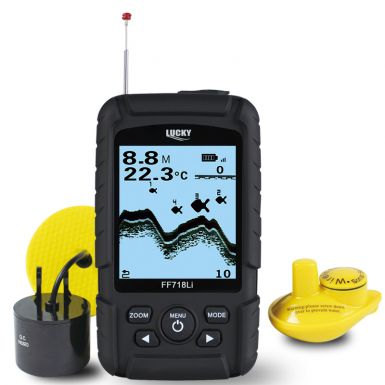 2 in 1 wireless and transducer fishfinder